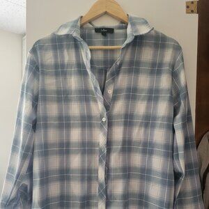Collared Blue Plaid Button Down